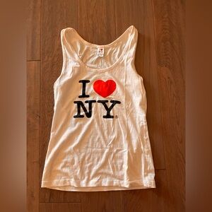 NYC I Love Heart NY Elastic Stretchy Tank Top Shirt